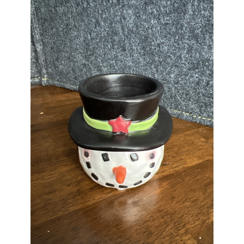 yankee candle‎ snowman tea light holder vintage